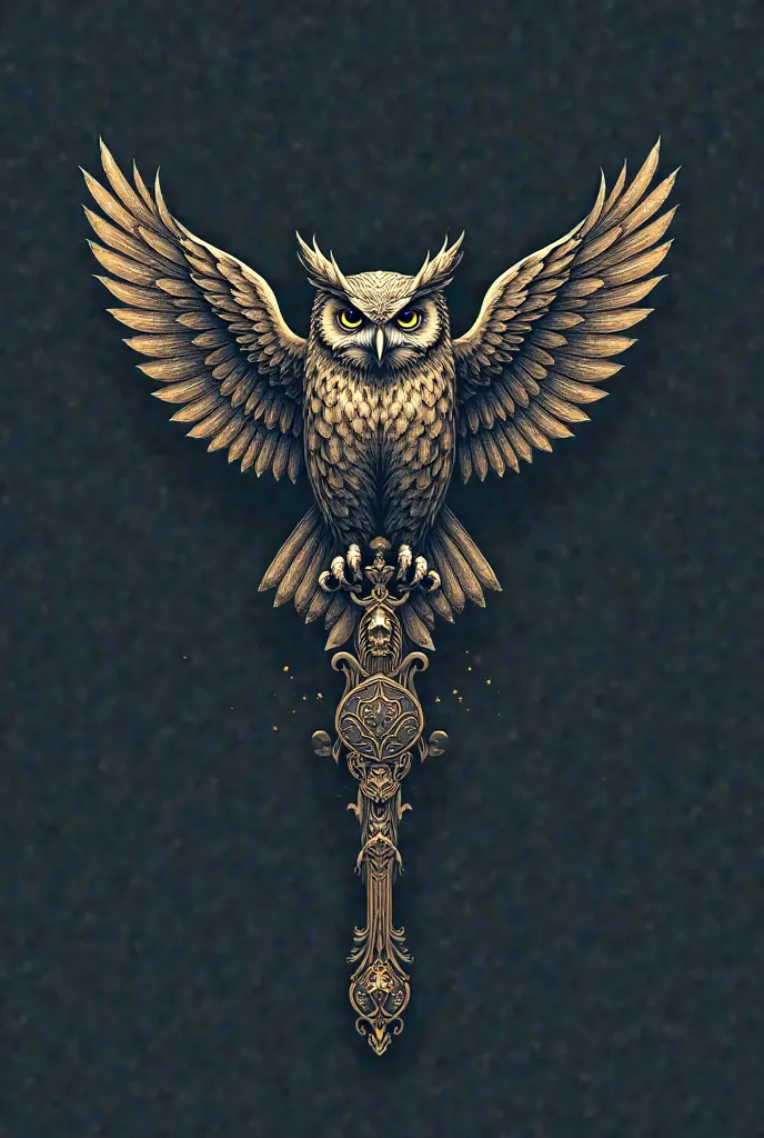 Logo with owl and wand