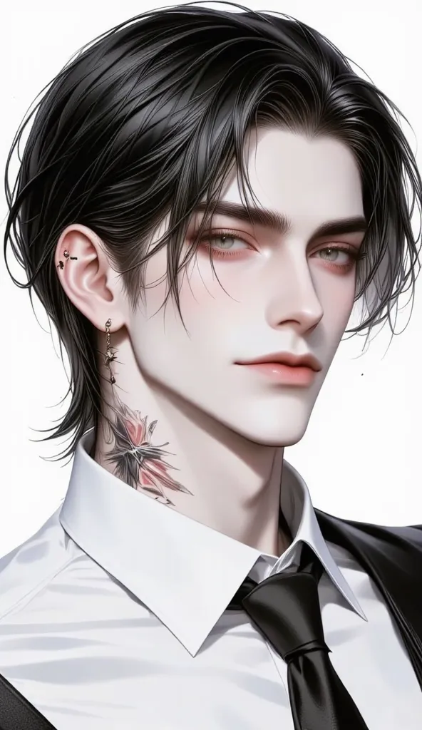 A man from manga :1.5,  hair tidy , Perfect centralization  , full body,  standing position , abstract beauty:1.4, centered,  looking at the camera  medio perfil,  looking at the camera ,  Getting closer to perfection,  full body, highly detailed,  sharp f...