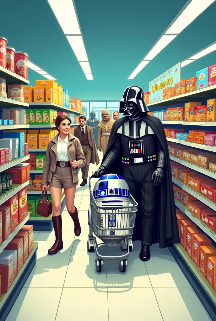 Star Wars at the supermarket cartoon 