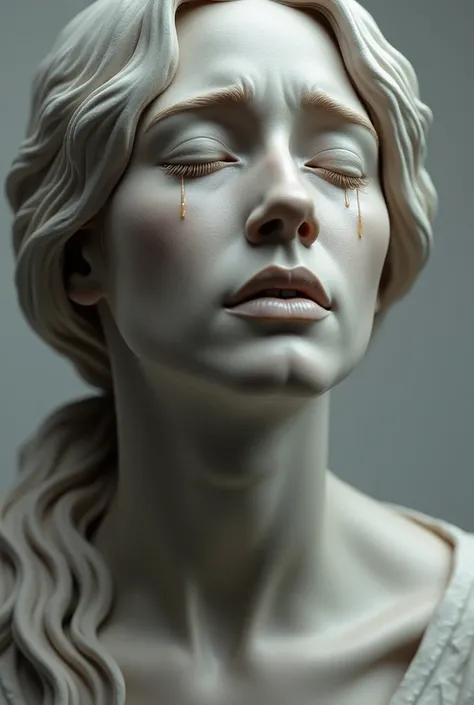 
Bust of a woman crying