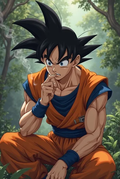 Goku smoking