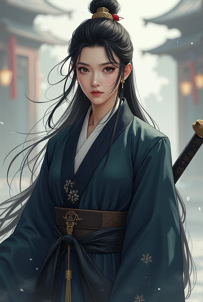 Role：Willow without Two Men
 • Age：about twenty years old。
	• Appearance ：Tall and thin，approx. 185 cm，Black Long Hair，Cold and deep eyes，often with a hint of depression。Face lines hard，Thick eyebrow ，Her deep eyes seem to be able to see through the eyes。T...