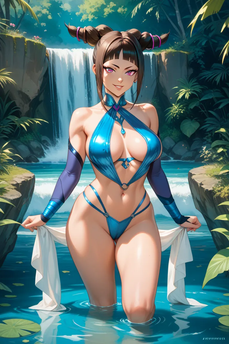  魅惑的な雰囲気の中でのカタラの sexyなディスプレイ, full_Body Display , lure, jewelry, revealing outfits,  seductive eyes, Detailed face and skin, Bends Water Thinking of Air , juri, sexy,Big Breasts, nudes