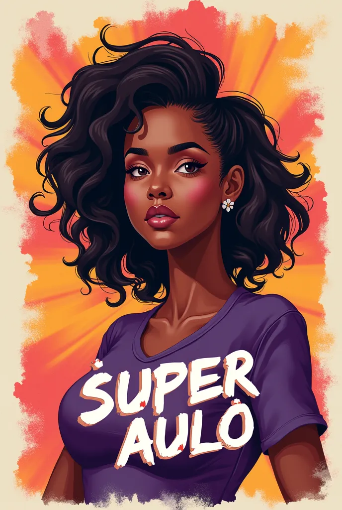 Create a campaign typography "Super Aulão Women's Day"