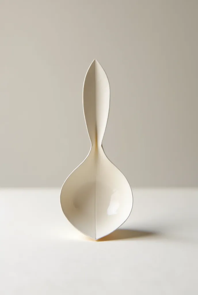 A spoon on paper, origami style