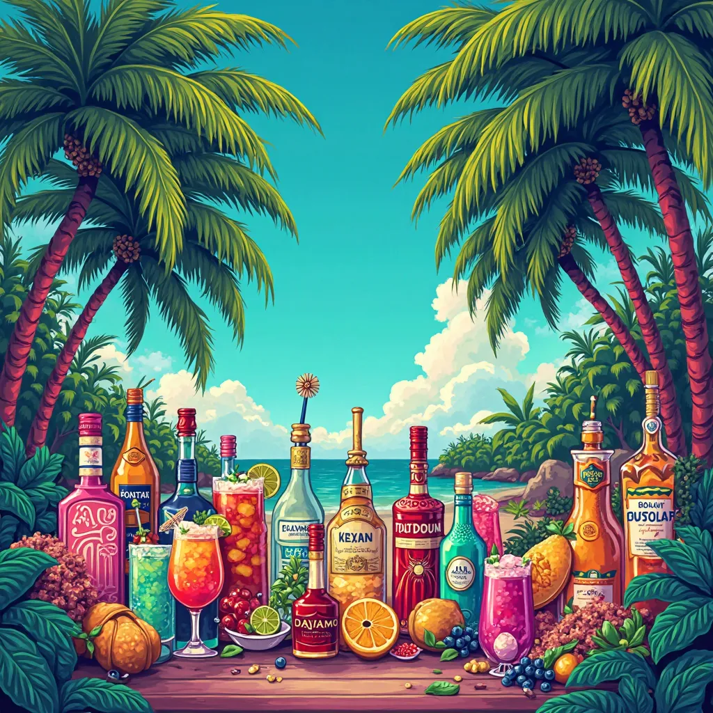 PALMERAS CARNIVAL AND ALCOHOL THAT IS AN IMAGE FOR THE COVER OF A SONG THAT THERE ARE NO PEOPLE WHO ARE THE 2D IMAGE
Bellako style