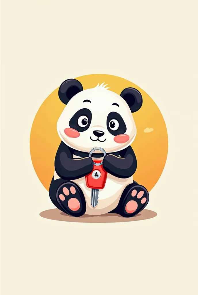 imagine an company logo name panda car rental panda as headline wit some added design   or car keyn in the hamd of pandas