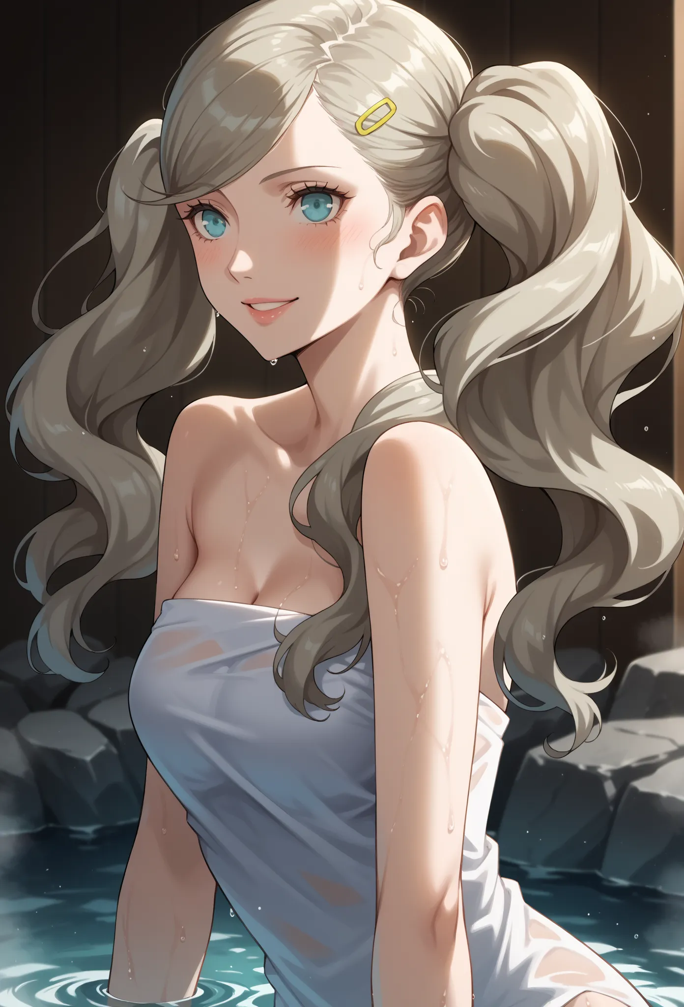 score_9, score_8_up, score_7_up, score_6_up, score_5_up, score_4_up, source_anime
1 girl, solo,
p5ann, takamaki anne, blonde hair, long hair, swept bangs, hair clip,
p5ann-winuni,
masterpiece, best quality, ultra detailed, most of body, hot springs, wet ha...