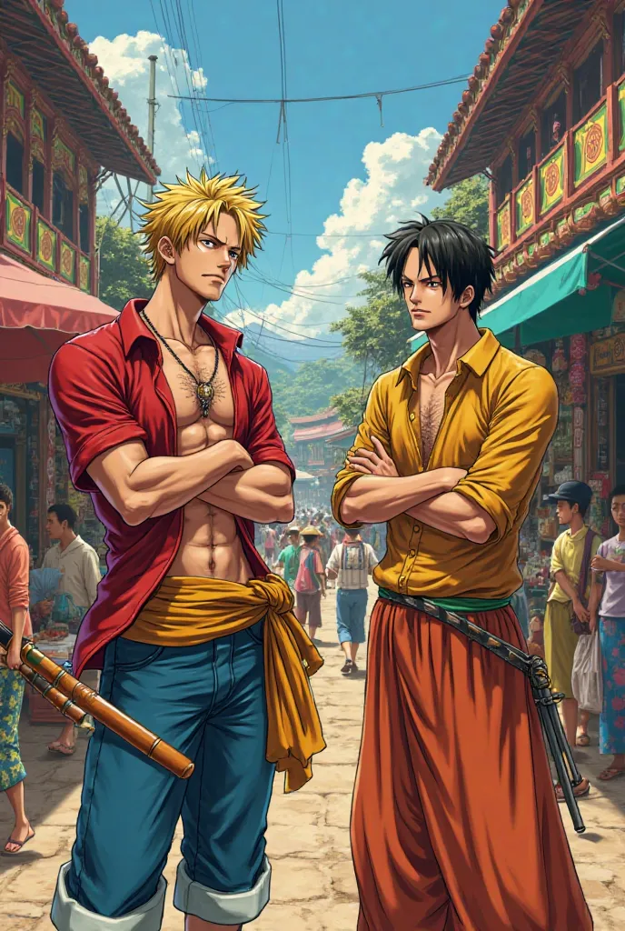 Zoro and sanji in Myanmar style