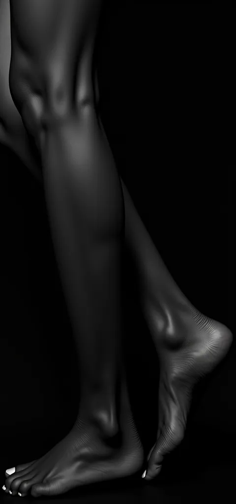 Dark wallpaper with female barefoot image 
