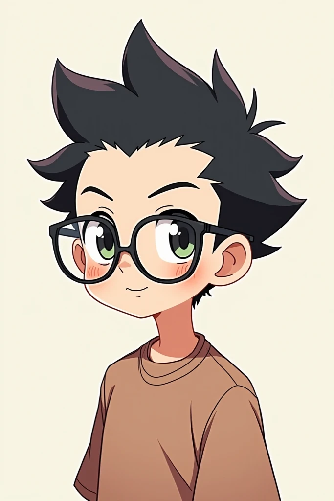 Glasses Boy With Two block hair Anime