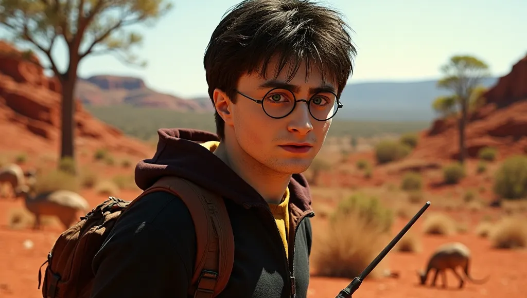 Daniel Radcliffe as Harry Potter in Australia.