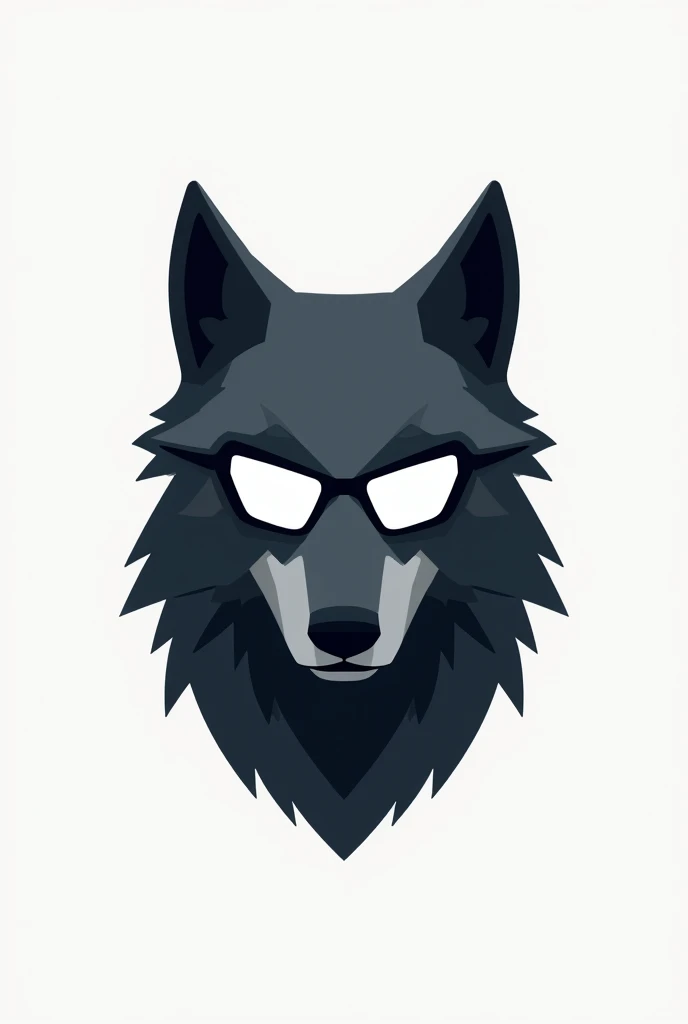 Create logo like a wolf with minimalist lenses