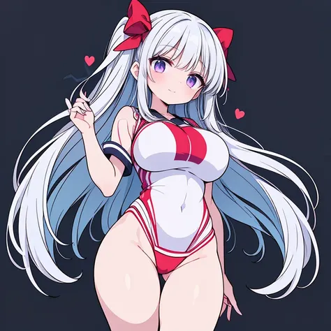 Full-body anime kawaii character, beautifully detailed eyes and lips, long eyelashes, soft and elegant expression. A young woman with a slender and graceful figure, wearing a perfect, sexy and elegant thicc body nice sexy appeal, large breasts and butt. He...