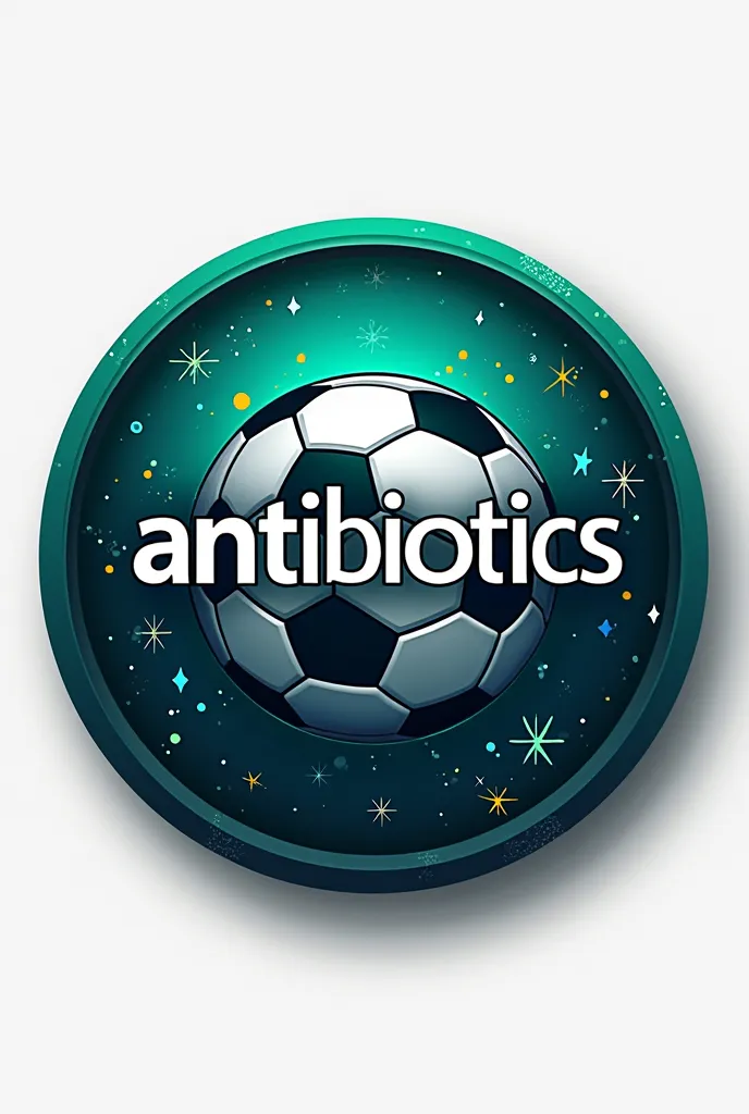 A soccer team badge with " antibiotics "