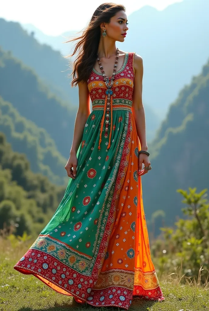 Kashmir flag dress 