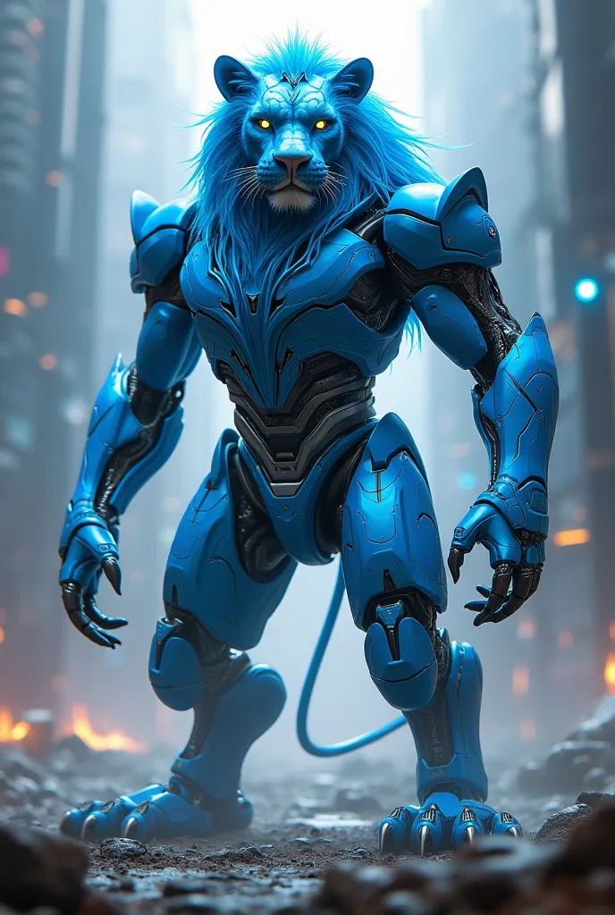 Blue Lion Human Robot