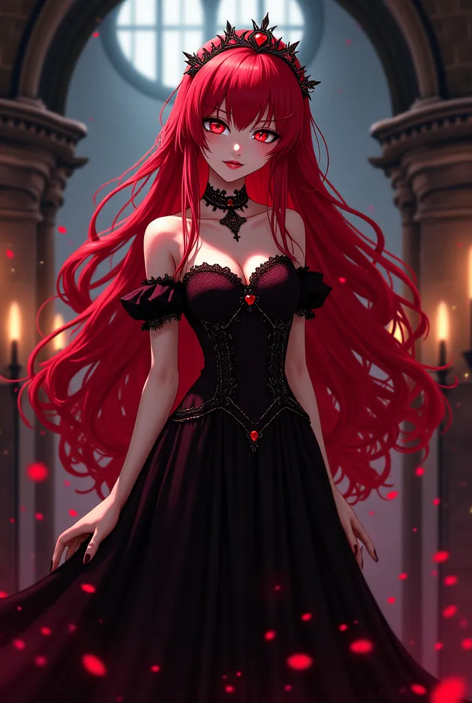 Anime girl red hair vampire princess 