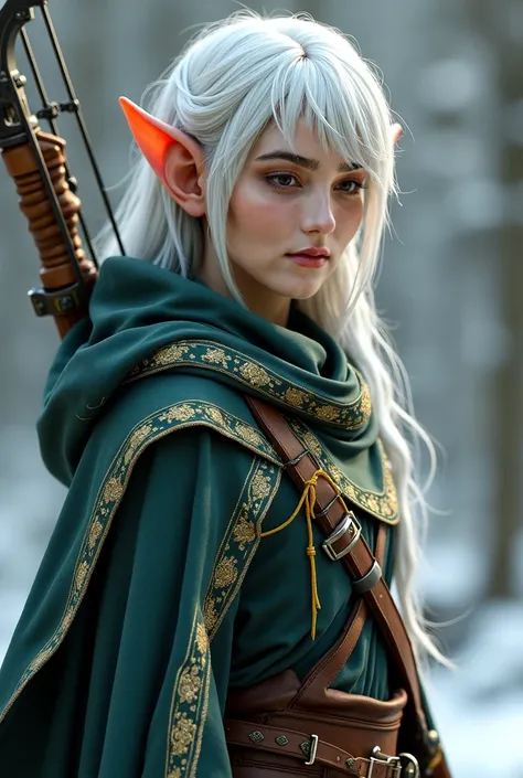  young, Very Young Elf Eladrin Picara. It has a great beauty, although it is hidden with a cape adorned with subtle golden lines.. She carries in one hand a crossbow and a dagger equipped in the other hand. Her hair changes according to the season, for exa...