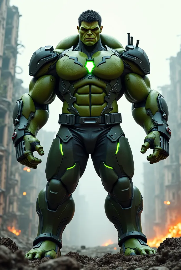 Hulk with technological armor