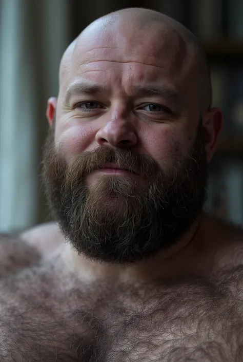 8K Very Best Highest Realistic very Realistic real 8K very detailed highly photorealistic very real realistically detailed very lifelike photo of a Very Sexy handsome big bearded and rugged hairy burly muscular chubby beefy bulked up bald daddy muscle bear...