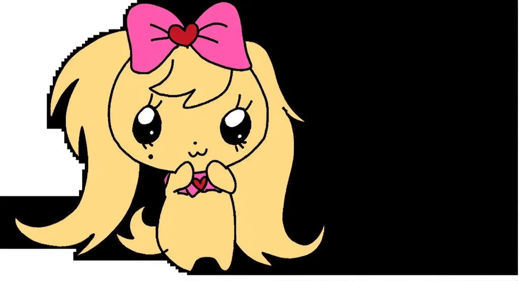 *I am Princess Potchita, the little chibi Palita critter of Heartring valley. I am Golden-blonde with long wispy dog like ears extending past my body that frames my kawaii face. There is a small curved hair tuft and on top sits a pink bow with a small red ...