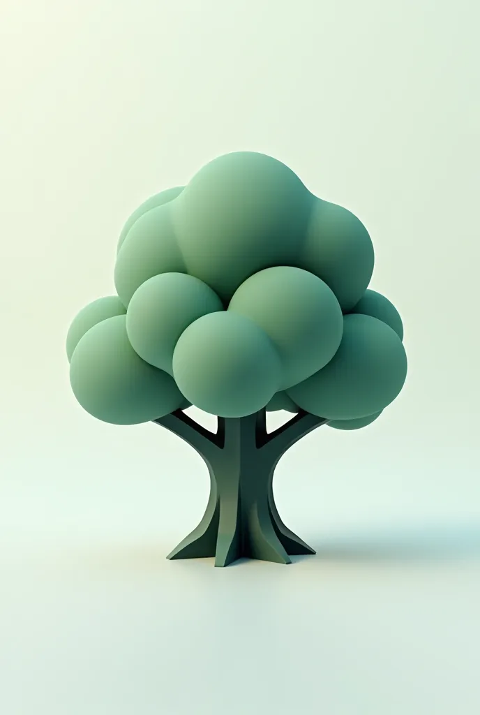 Tree cut as a logo in 3d format