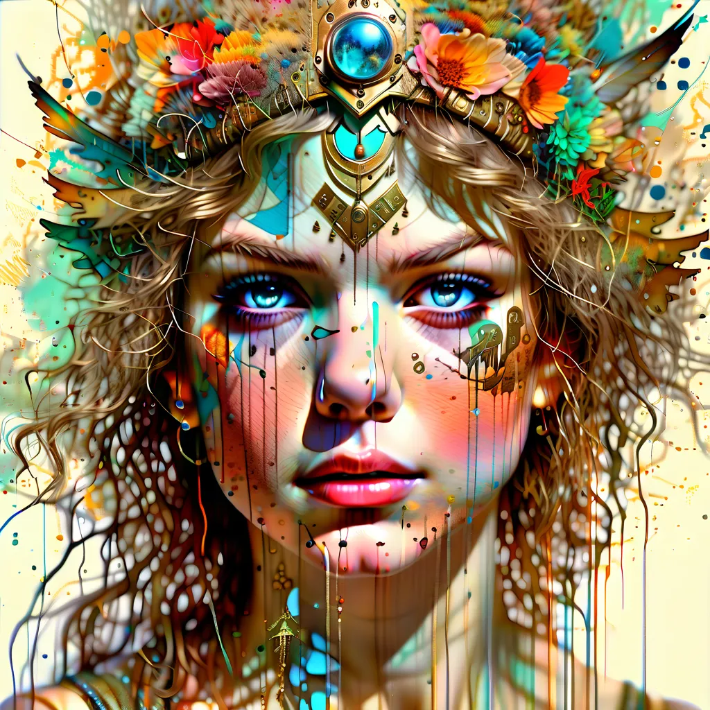 strong warrior princess, centered, key visual, intricate, highly detailed, breathtaking beauty, precise lineart, vibrant, comprehensive cinematic, Carne Griffiths, Conrad Roset, (the most beautiful portrait in the world:1.5) Imagine the universe as a vast ...