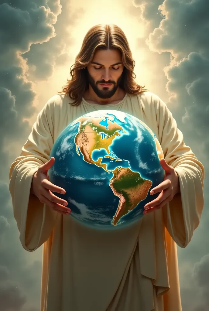 Jesus embracing the Earth