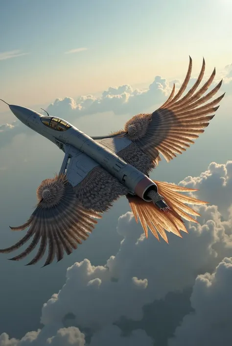 Make the tip of the F16 an eagle beak and make its wings out of feathers Make a beak