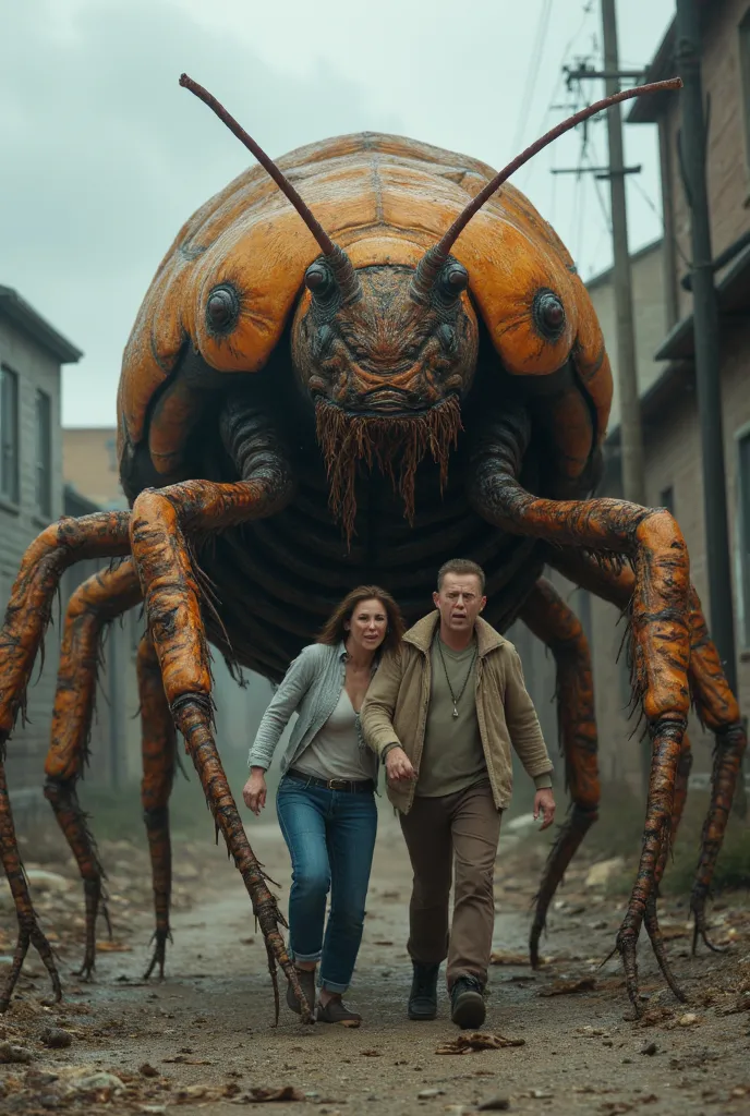 a fat majestic cockroach worm drags a woman on a leash "full photo realism"