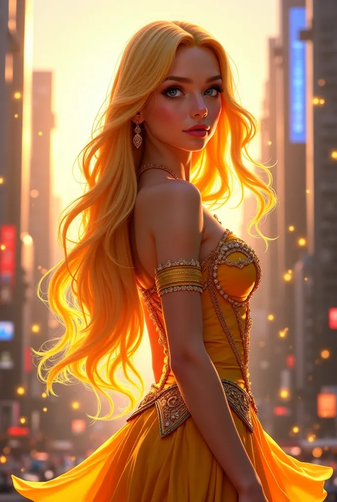 What would Stella from the Winx look like if she were a Marvel human character in a live action?