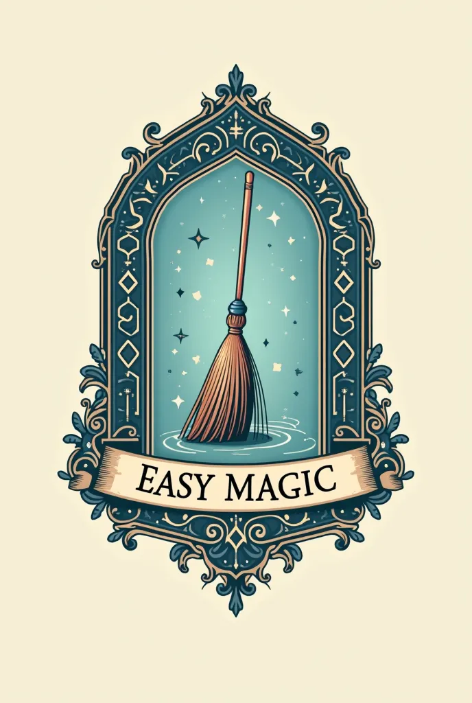 I have a cleaning company called EASY MAGIC. I need a special and attractive company logo. Do not put a picture of a human being together. The slogan of the Ottoman Empire 