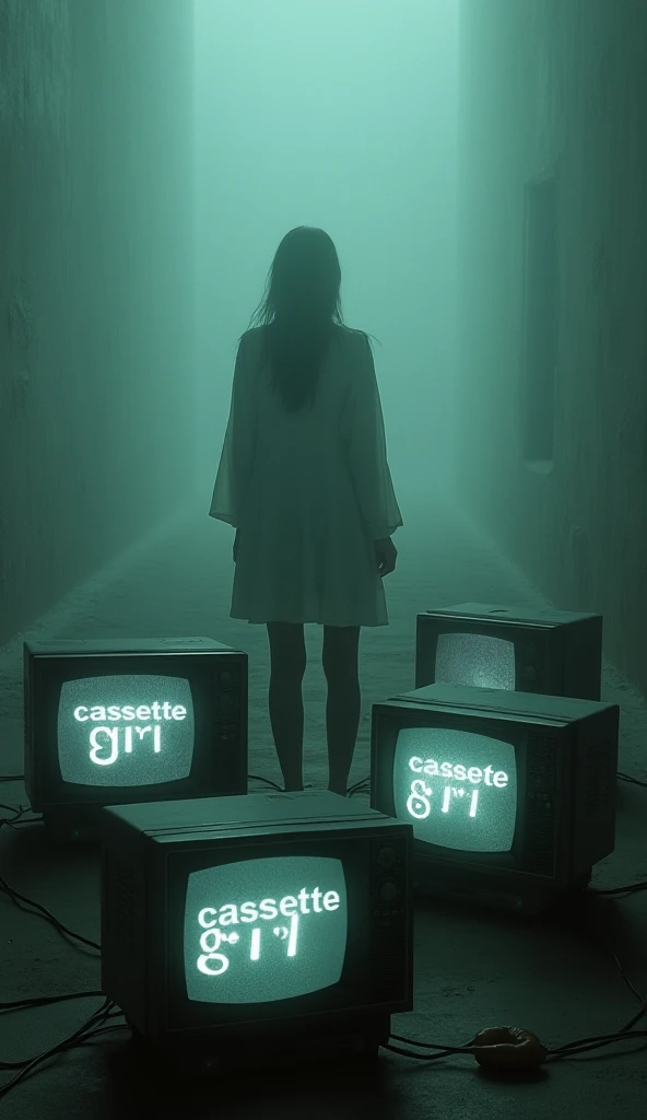 Several televisions written "cassette girl"