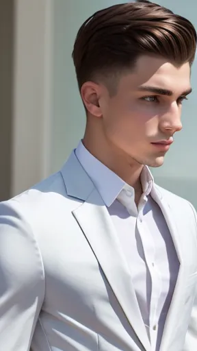  A Man.   Fucking young Ukrainian man in stylish clothes focus on his face 