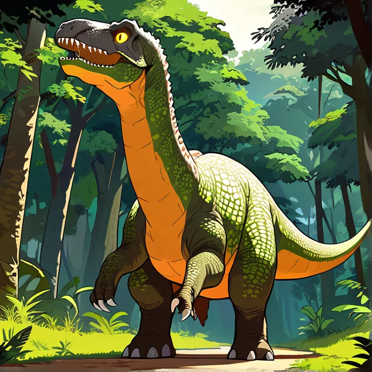 masterpiece, hd, high resolution, high quality, best quality, super detailed. Solo character alone, multiple views. Cryptid creature mystery art.
{{(Brontosaurus-Mokele_Mbembe:(appearance: green-and-orange-scaly-body. brontosaurus-head_and_face. Long_bront...