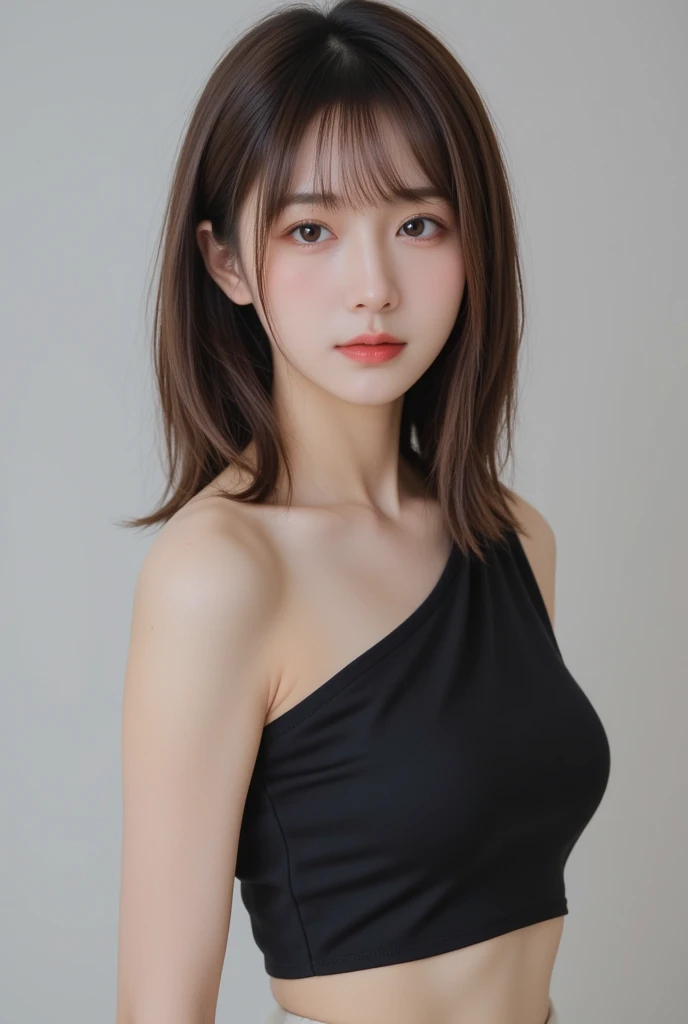 18 years old、(big breasts:1.8), (slim body:1.5), ( long and thin legs:1.5), (small butt:1.5), High Resolution, masterpiece, accurate, Best Quality, high detail, (big breastsで完璧なボディ:1.8),

Young, Asian woman, Mid-20s,  in a stylish, contemporary  one-should...