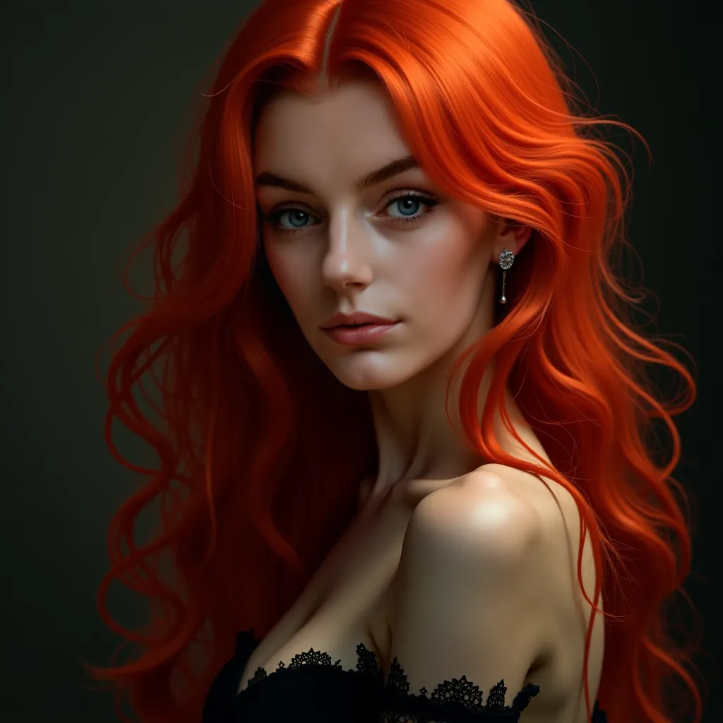 The girl with red hair is sexy