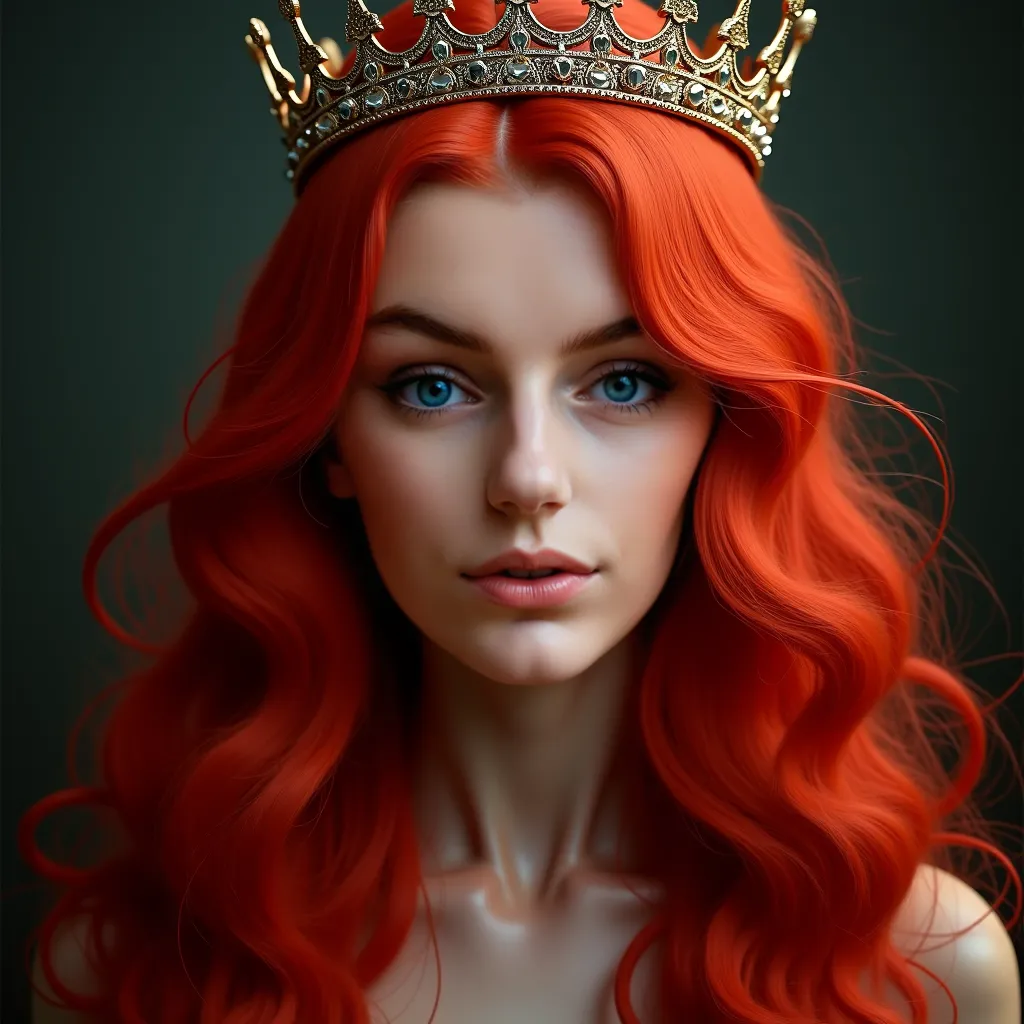 The girl with the crown with red hair is sexy