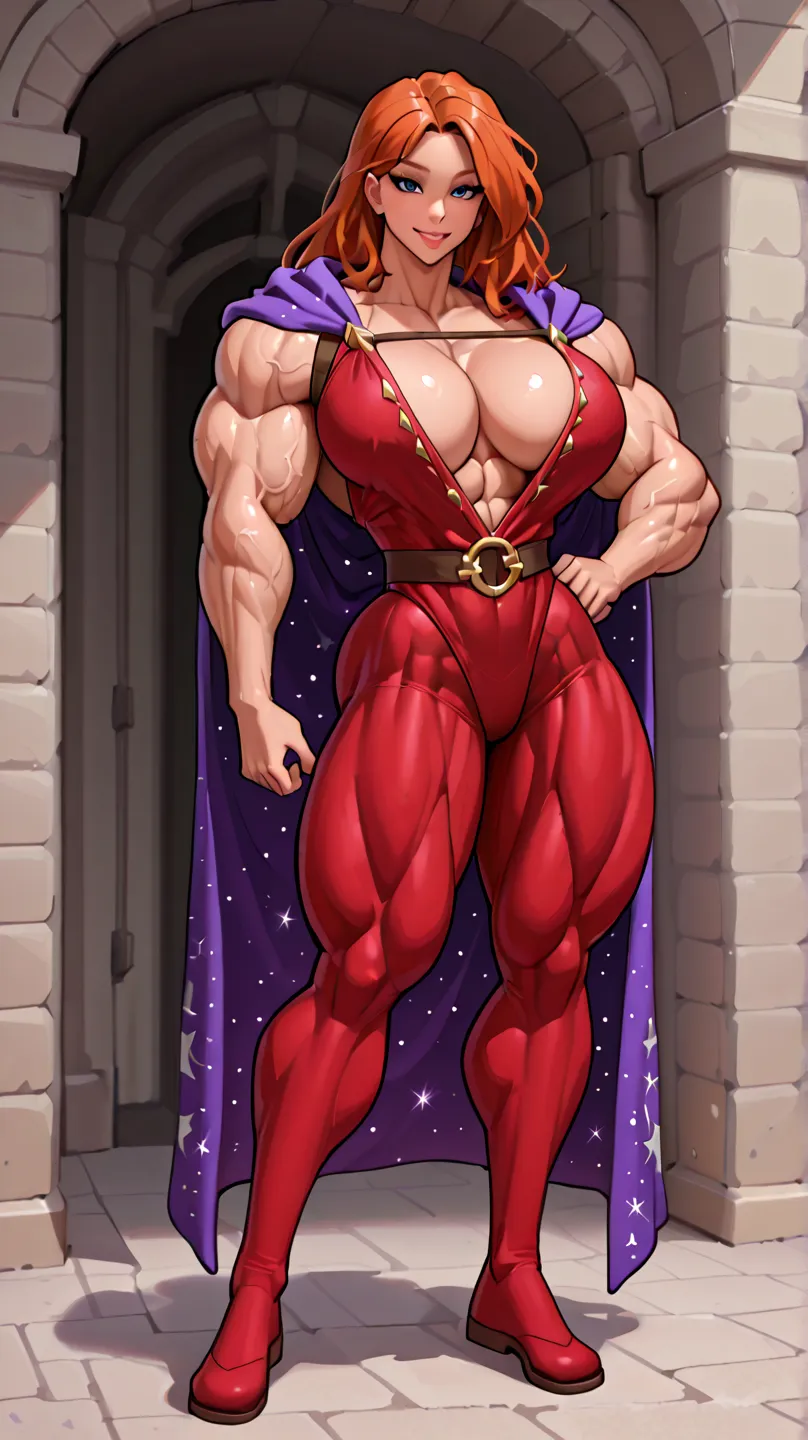 ((Fullbodyview)), (Meisterwerk), ( beste Qualität) ( muskulös: 1.6),  , (geäderter Körper: 1.1), ((beautiful muscular woman)) on astral dimension, she is very muscular and beautiful, massive bulging musculature, she wears ((glittering fantasy robes)), she ...