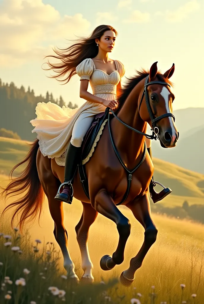 The girl on the horse 