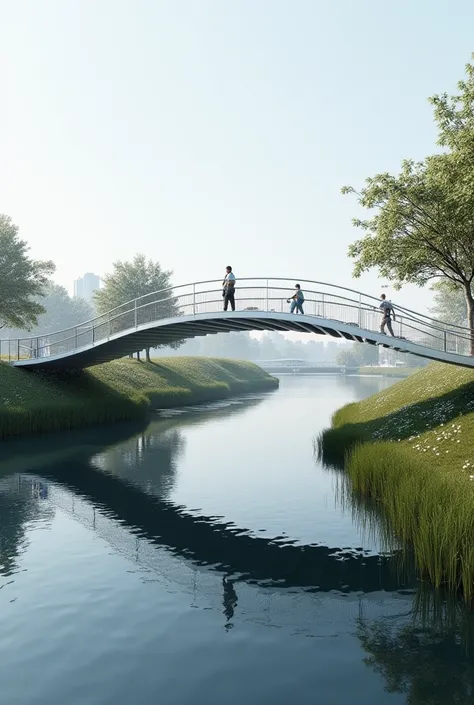 Modular Pedestrian Bridge: Design a pedestrian bridge with beams that can be easily assembled in different locations.