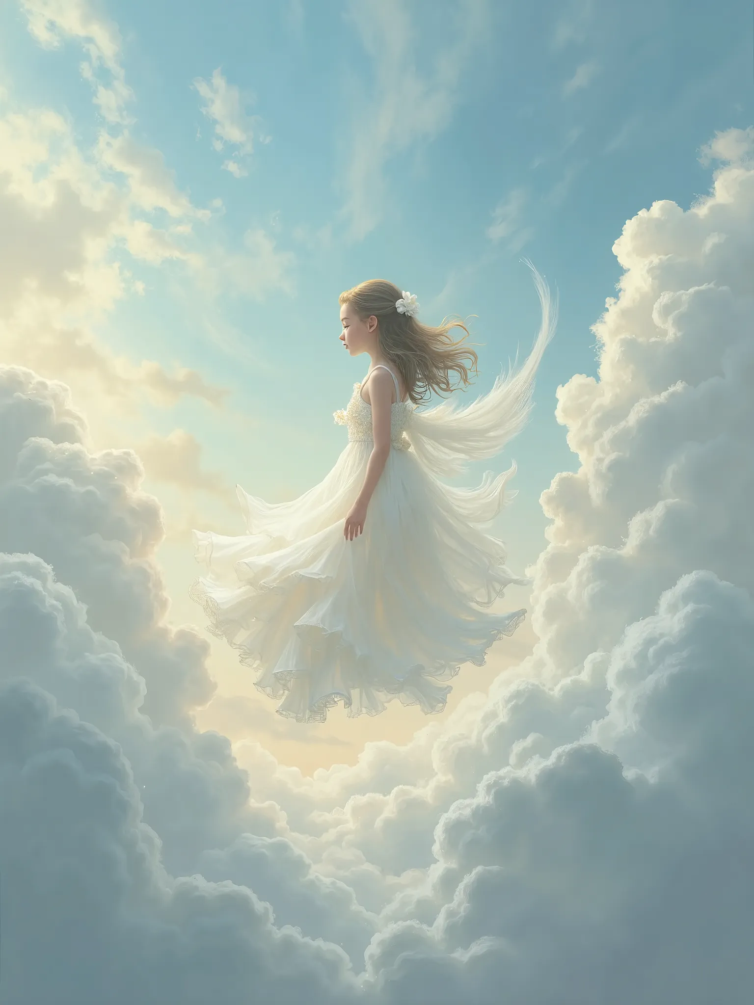 Girl in the clouds