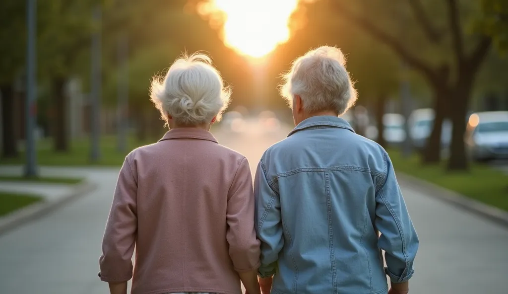 A couple of grandmothers were walking down the road at the destination as social media online media conveyed phone and social addiction in the elderly, with one having to look out for whether the couple were social addicts.