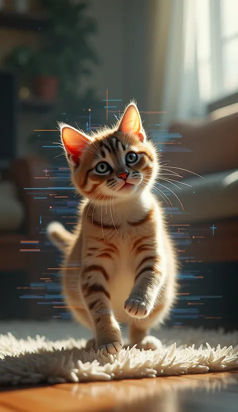 Footage shows the cat sitting still… then suddenly VANISHES in a glitch effect! (Add a teleport sound effect)
Owner pauses the footage, zooms in "WHAAAT?!?!" 😱