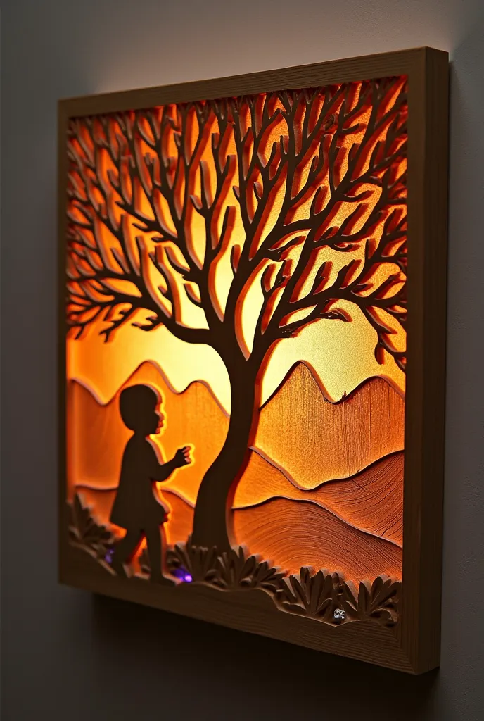 Interactive LED Wooden Wall Art
Concept:
A beautifully carved wooden wall art piece that integrates hidden LED lighting and touch-sensitive controls. The design can feature nature-inspired patterns like a tree, mountain range, or geometric mandalas.

Key F...