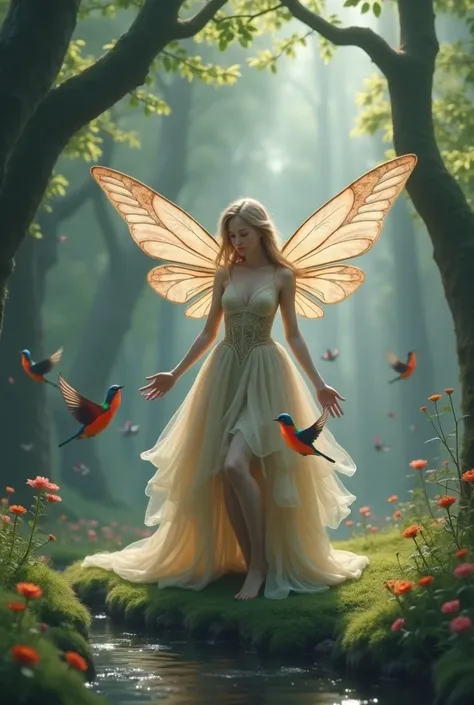 Fairy and the birds 