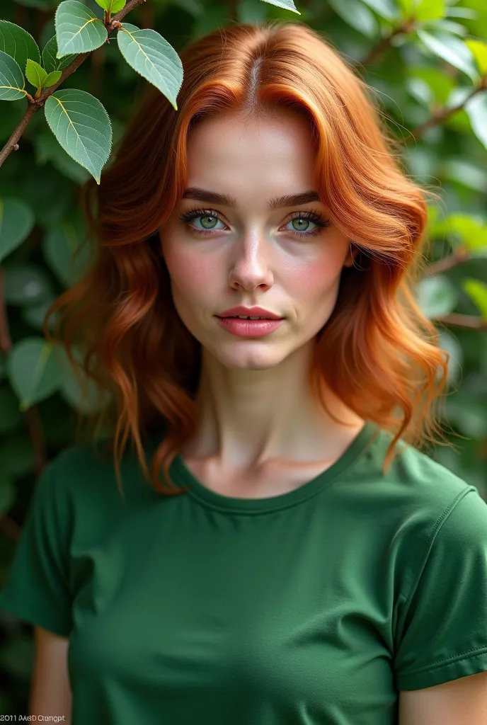 photo of a woman in a green t-shirt