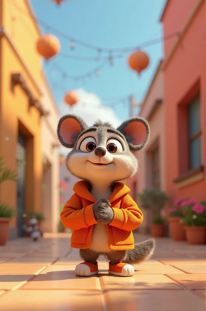 A Pixar-like animation in the TikTok format where the character must be dressed as a funny animal and must occupy only the lower part of the video.