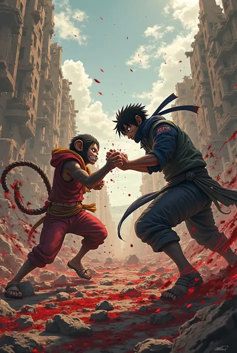  Monkey from Luffy vs. Kakashi in a bloody battle